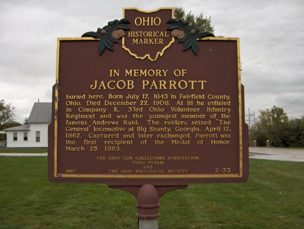 Jacob Parrott Ohio Historical Marker